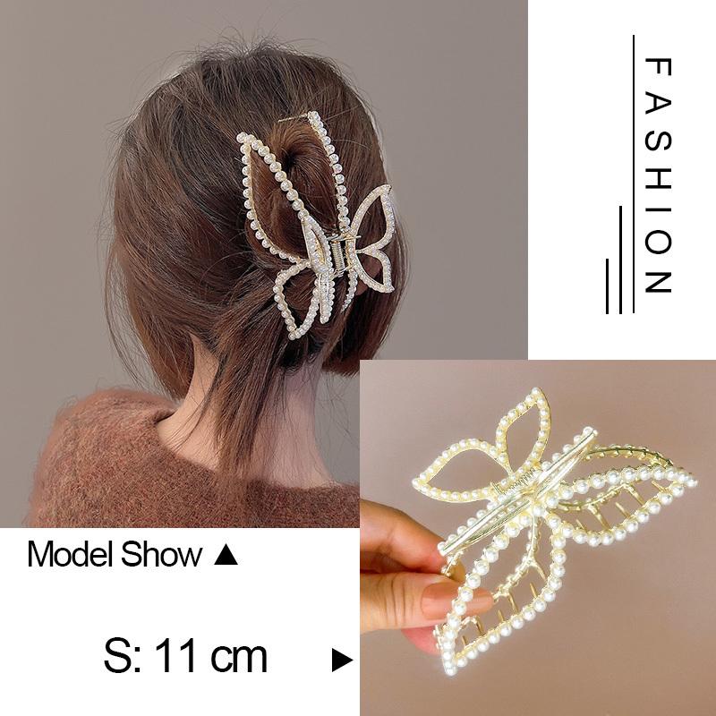 30 Stiluri Clip Mare Tip Gheară Pentru Păr Pentru Femei Accesorii de Păr Trend Metal Auriu Argintiu Punk Geometric Fluture Perle Clemă de Păr