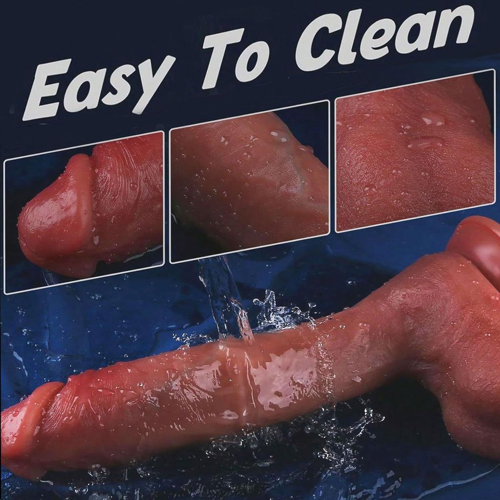 10,6palcový realistický velký tlustý dildo pro ženy, realistické měkké silikonové anální dildo se silnou přísavkou pro použití bez použití rukou, penis pro anální vagínu