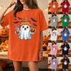 Women's Halloween Graphic Short Sleeve T-Shirt Neck Casual Tee