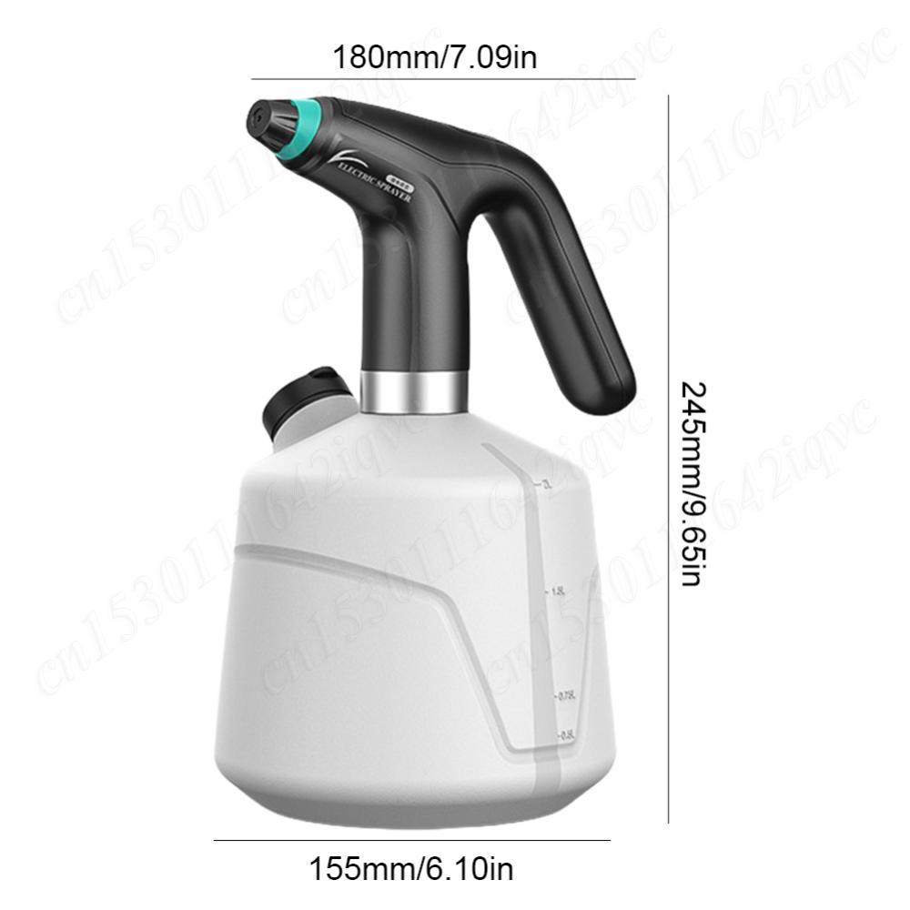 2L Electric Handheld Sprayer Rechargeable Sprinkler with Adjustable Spout Automatic Mist Spray Bottle for Flower Plant Gardening