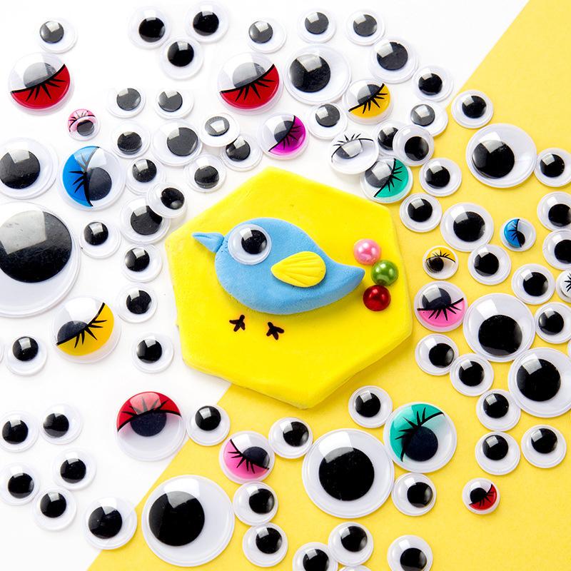 Self-Adhesive Wiggly Doll Eye DIY Handicraft Materials Plastic Movable Color Household Craft Supplies Handmade Accessories TMZ