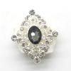New Fashion 10Pcs 40*46mm Metal Acrylic Crystal Rhinestone Buttons For Craft Embellishment Diy Clothing Decorative Accessories