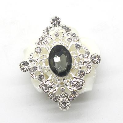 New Fashion 10Pcs 40*46mm Metal Acrylic Crystal Rhinestone Buttons For Craft Embellishment Diy Clothing Decorative Accessories