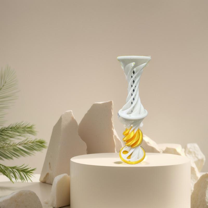 3D Printed Rotating Pyramid Toy 3d Spiral Cone Release Pressure Toys Desktop Accessorie Printed Through Pyramid Spiral Cone Toy