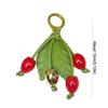 Elegant Cherry Keychain Pu Leather Bag Pendant Funny Fruit Bag Charm  Key Ring