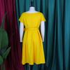 Large Size Women Summer Fashion Solid Bowknot Bandage Dress Ladies One Piece V Neck Nipped Waist Dress