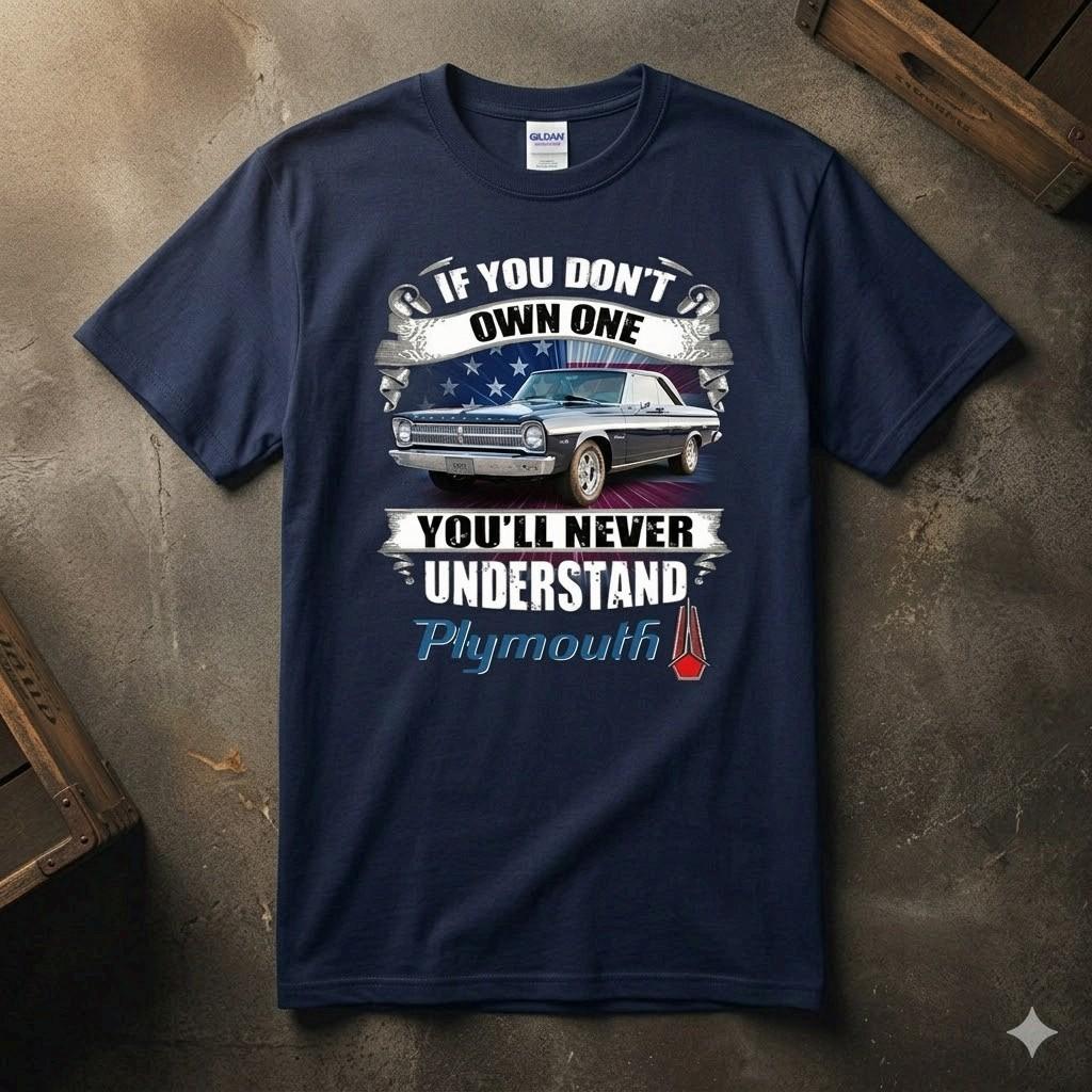 1965 Plymouth Shirt Retro Muscle Car Garage Gift Tee S