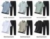 Men's Polo Short Sleeve & Long Pants Set: Summer Breathable, Elastic, Cool Touch Casual Sportswear.