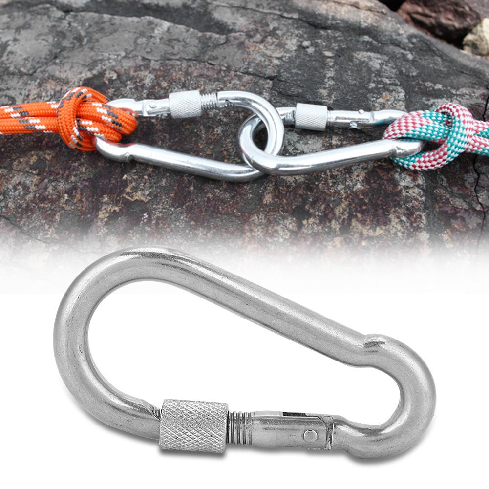 304 Stainless Steel Carabiner Fast Hanging Buckle Elastic Buckle Spring Hook (M11)