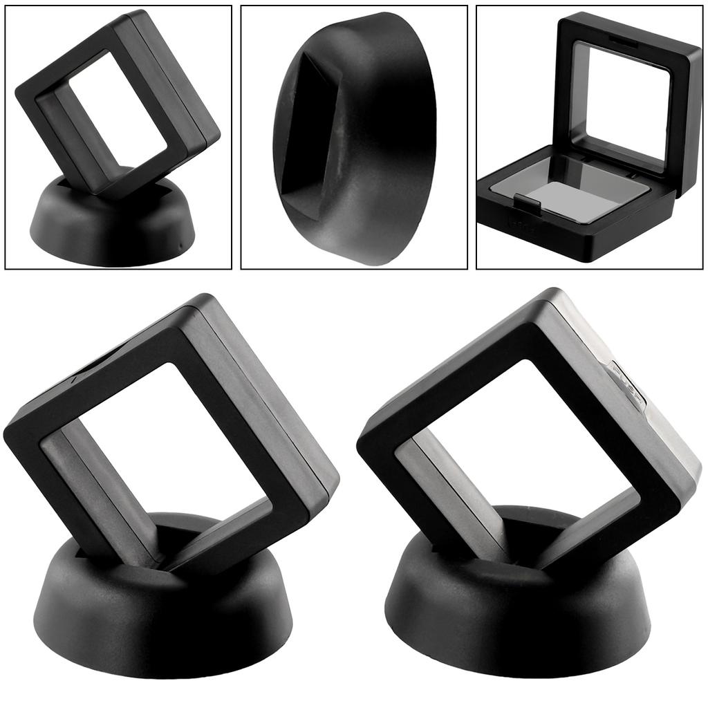 Transparent Plastic Case for 50mm Round or Square Medals Stamps Keepsakes with Floating Effect Between Two Films