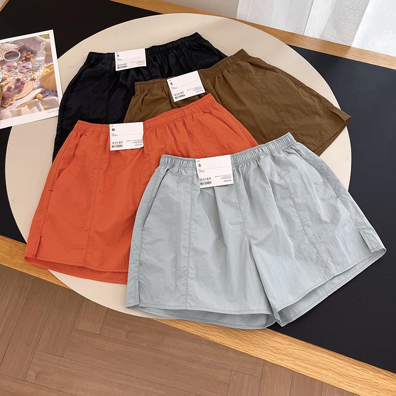 

Japanese Women s Quick-Dry Casual Shorts - Elastic Waist, Straight Leg, Summer Running and Sports Pants M