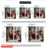 2pcs 2D Flat Printing Merry Christmas Curtain Country Red Truck Versatile 100% Polyester Without Electricity Festive Wall Decor