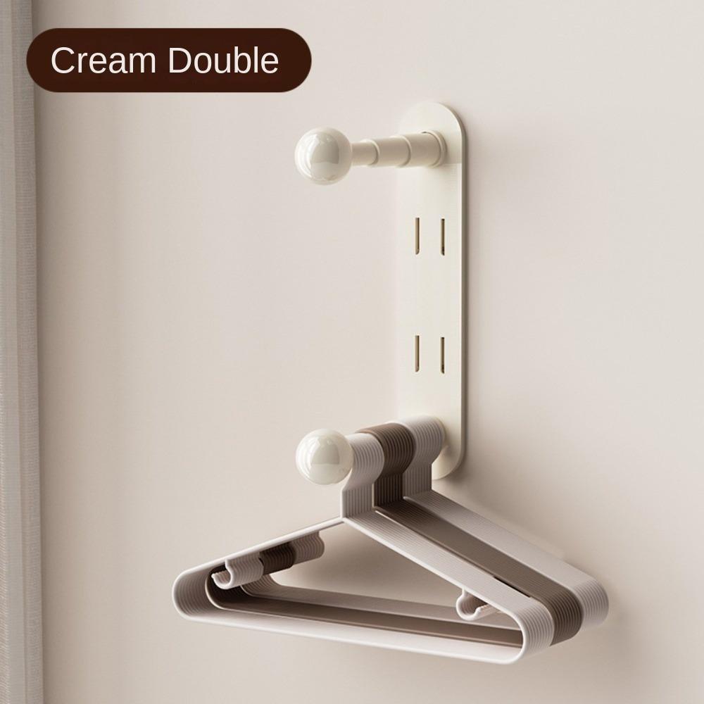 

Retractable Clothes Hanger Wall-mounted Clothes Storage Rack Balcony Drying Rack for Balcony Beige/A