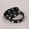 Gothic Punk Rock Single Row Studded Bracelet - Pu Leather  Bracelet For Birthday Party Giveaway