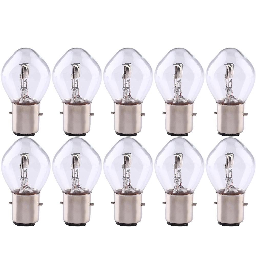 12V Motorcycle Halogen Headlight Bulb B35 12V35/35W BA20D Clear Light Motorcycle Car Brightness LED Bulbs Moped Scooter Lights