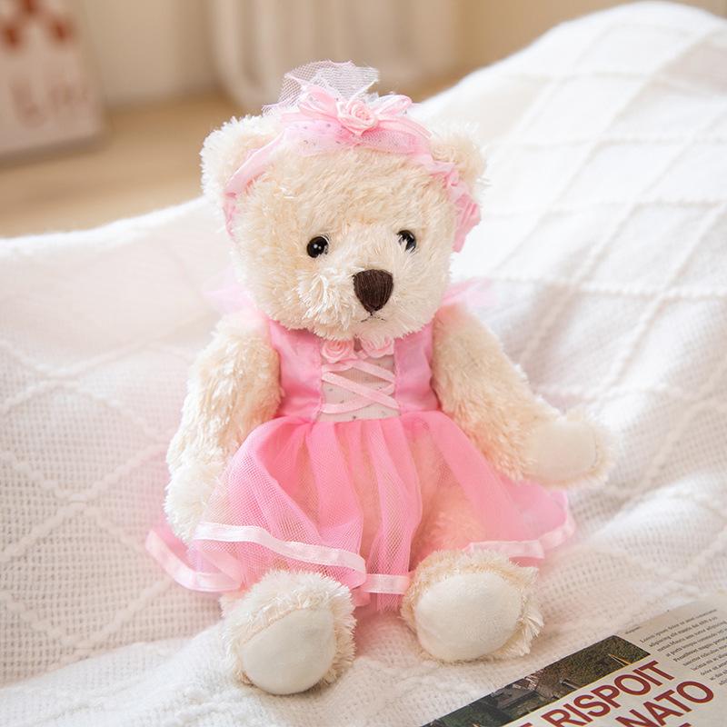 Cute Dress Teddy Bear Doll Plush Toy Wear Skirt Little White Rabbit Doll Children Sleeping Soothing Ragdoll