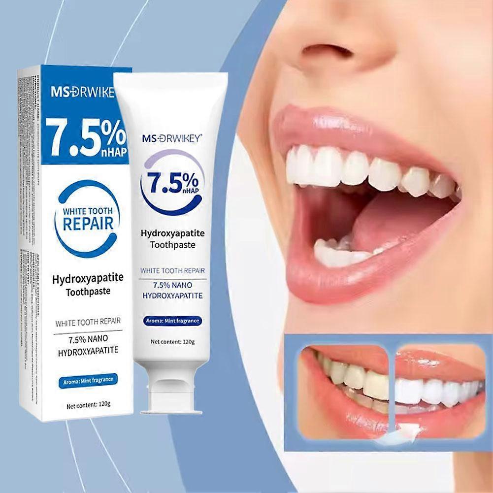 Hydroxyapatite Toothpaste with Plant Essences for Deep Cleaning, Tartar Removal, and Fresh Breath, 120g