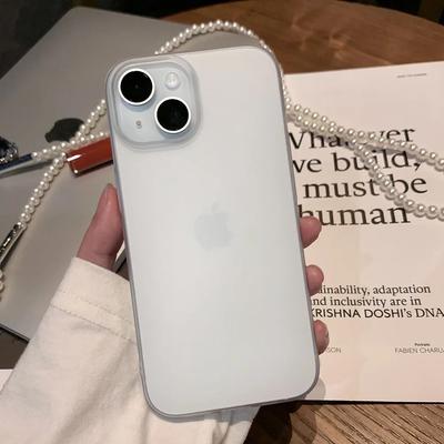 Luxury Ultrathin Matte Shockproof Phone Case For iPhone 15 14 13 12 Pro Max Plus Transparent Bumper Back Cases Cover