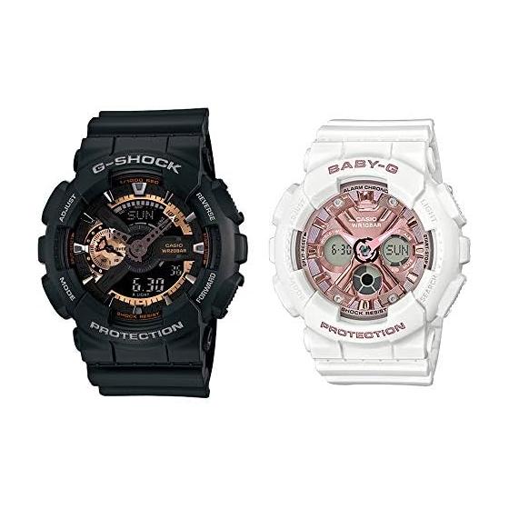 

[Casio] CASIO Pair Watch G-SHOCK G-Shock BABY-G Baby G Ana-Digi Digital & Analog Multifunctional Waterproof Black Pink x White