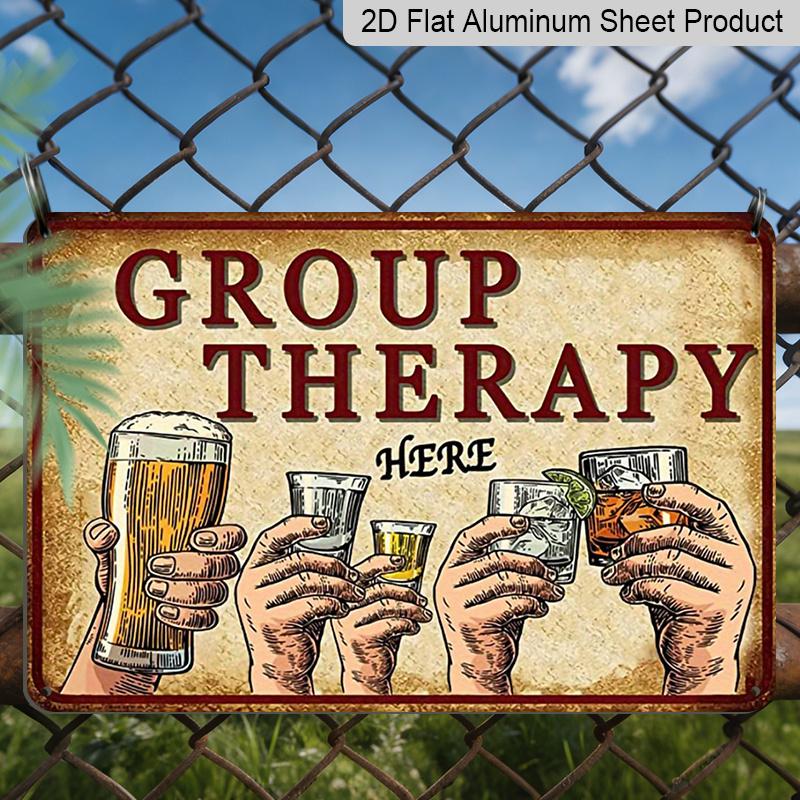 2D Flat 1pc Retro Wall Decor Vintage Beer Sign Aluminium Metal Group Relaxation Retro Wall Decor Suitable for Bars Cafes or Homes Cheers Bar