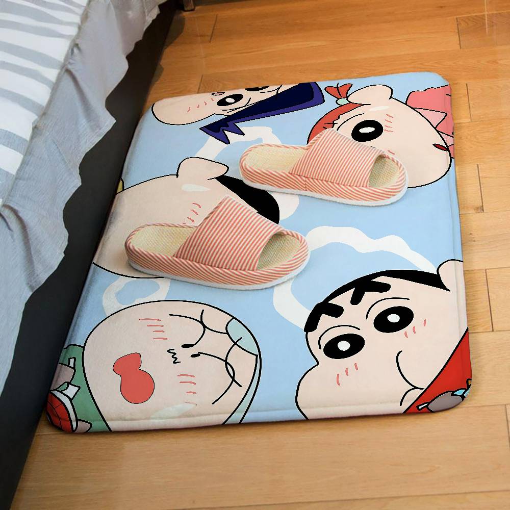 Anime C-Crayon S-Shin-Chan Floor Mat Bathroom Absorbent Mat Simple Door Dirt-resistant Mat Home Kitchen Mat Foot Mat Entry Mat
