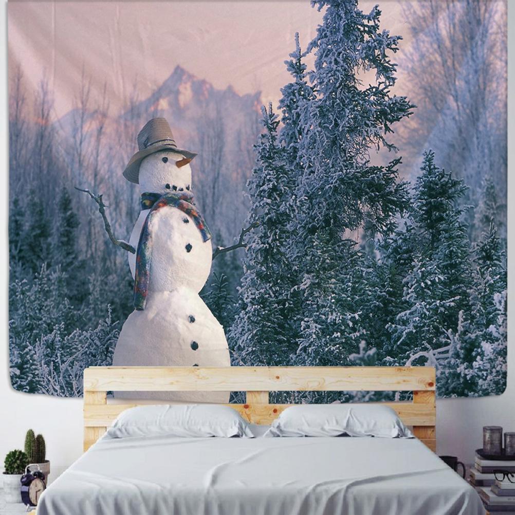 Boże narodzenie śnieg gobelin ze zwierzętami wiszący na ścianie Hippie Tapiz karta tarota czary dormitorium salon wystrój domu