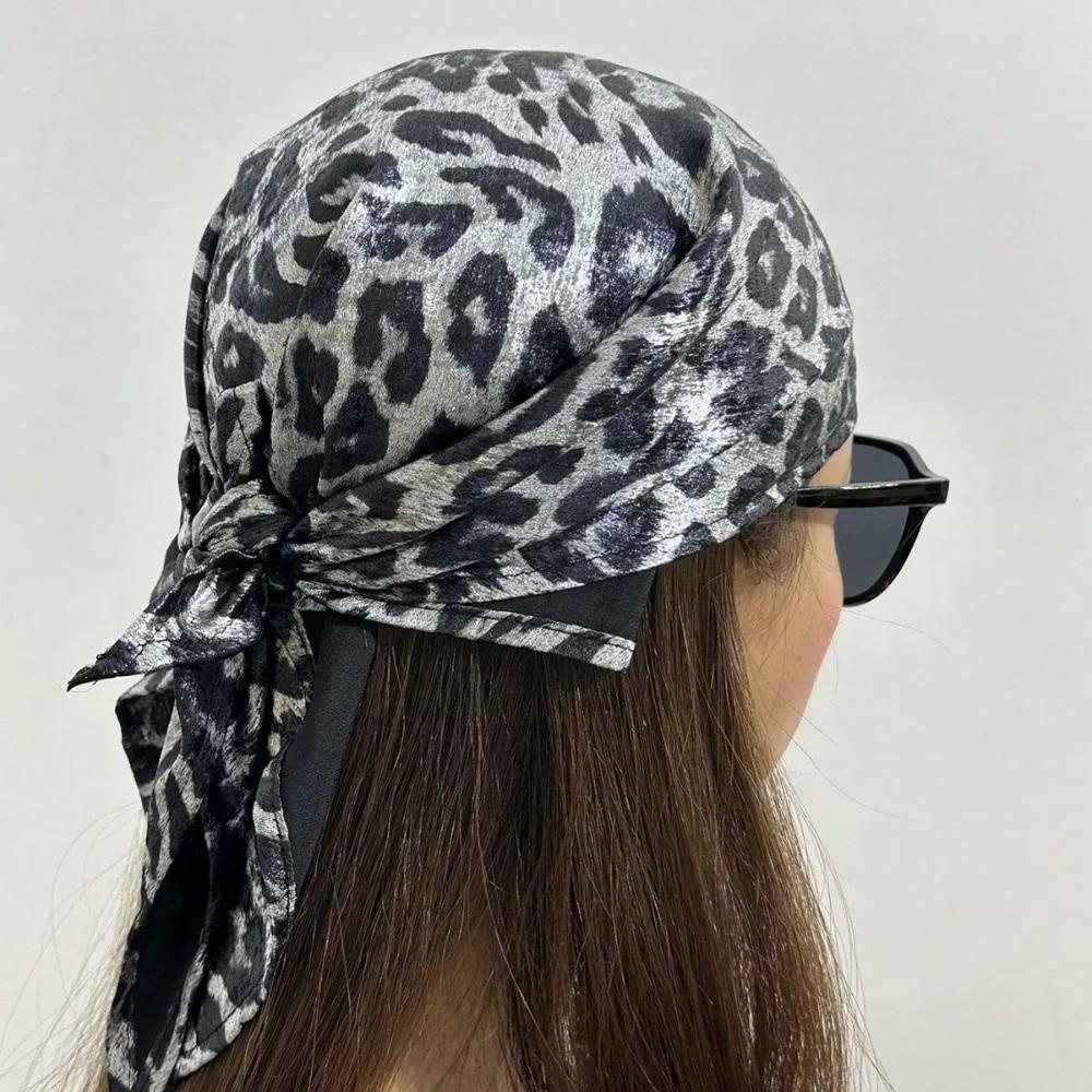 Hip Hop Triangular Headscarf Y2K Punk Bandana Headwear Leopard Print Hair Scarf  Ladies