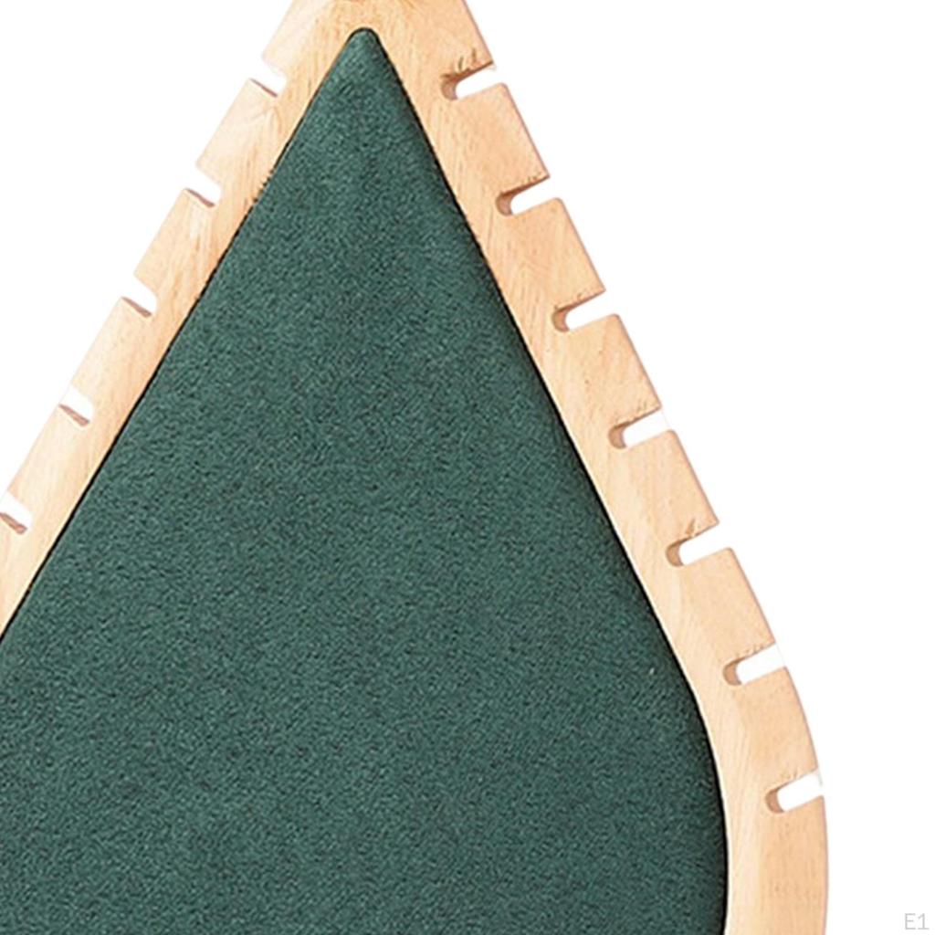 Drop Shaped Necklace Display Stand Wooden Organizer Jewelry Holder Hanger for Showroom Countertop