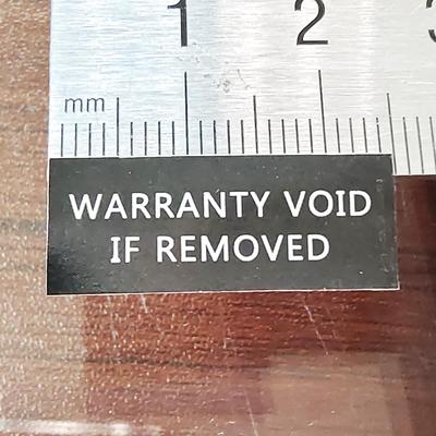 80pcs 25x10mm WARRANTY VOID IF REMOVED Brittle Paper Security Seal Open Indicator Tamper Evident Removal Proof Protection Band