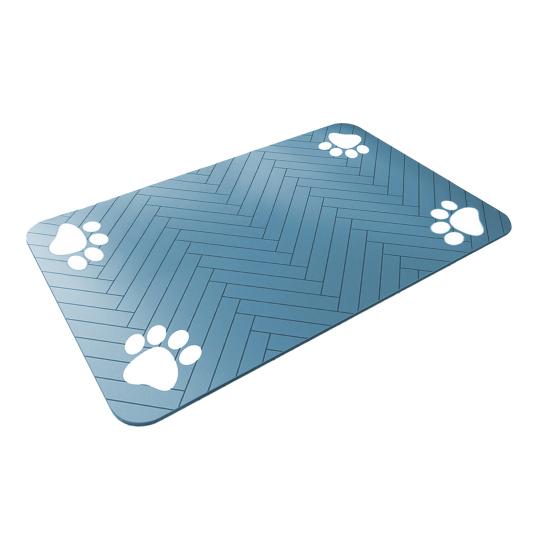 Dog Food Mat Pet Feeding Area Rug Absorbent Pet Placemat Quick Dry Water Dispenser Mat with Non-Slip Waterproof Rubber Backing for Food And Water Bowl