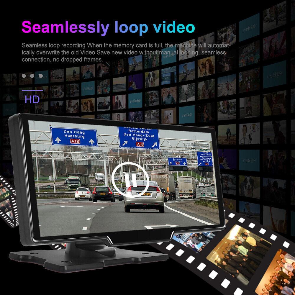 4K Ultra HD Wireless CarPlay Unit, Built-In Optical Sensor WiFi GPS Navigator + Dual Recording Vehicle Dashcam