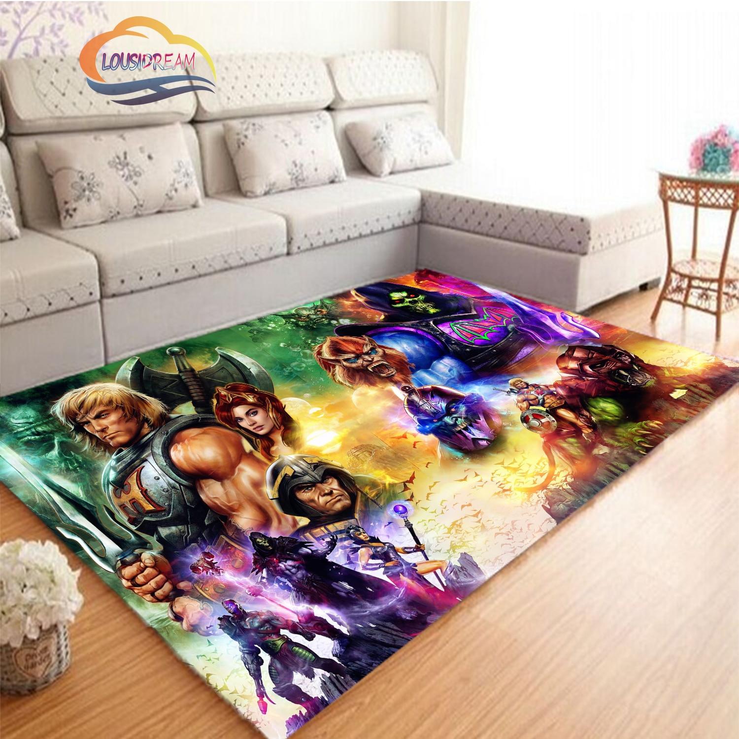 

Мультфільм «Володарі всесвіту» Килимовий килимок 3D-принт He-Man Плюшевий килимок Нековзкий килимок М’який ігровий килимок Килимок для ліжка Декор салону 40cm x 60cm