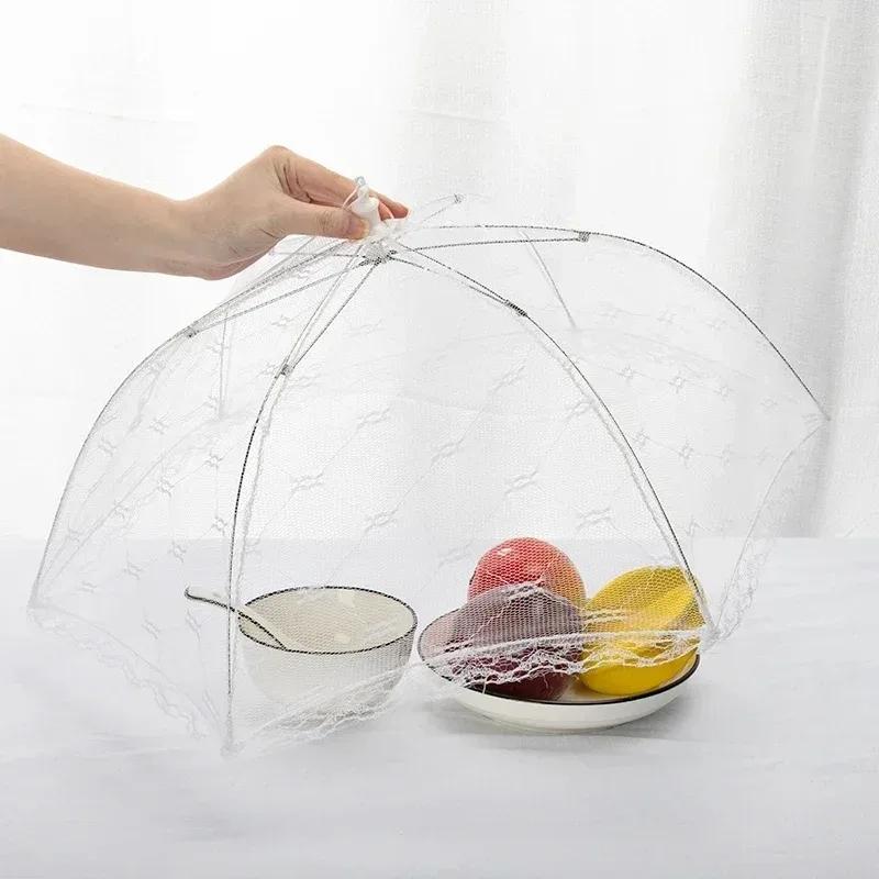 35CM Minimalist Lace Foldable Fly-Proof Food Cover - For Table Food & Fruits