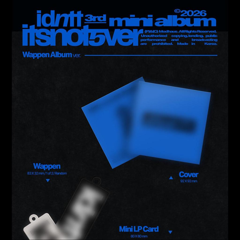 [Pre-order] Idntt [itsnotover] Wappen Ver. 3rd Mini Album + Free Gift