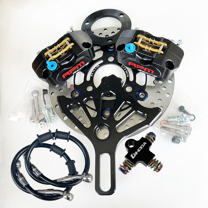 Motorcycle 2 piece RPM Brake Calipers with 220 mm Brake disc  For Rear Flat Fork Brake System For Scooter Motorbike Modify