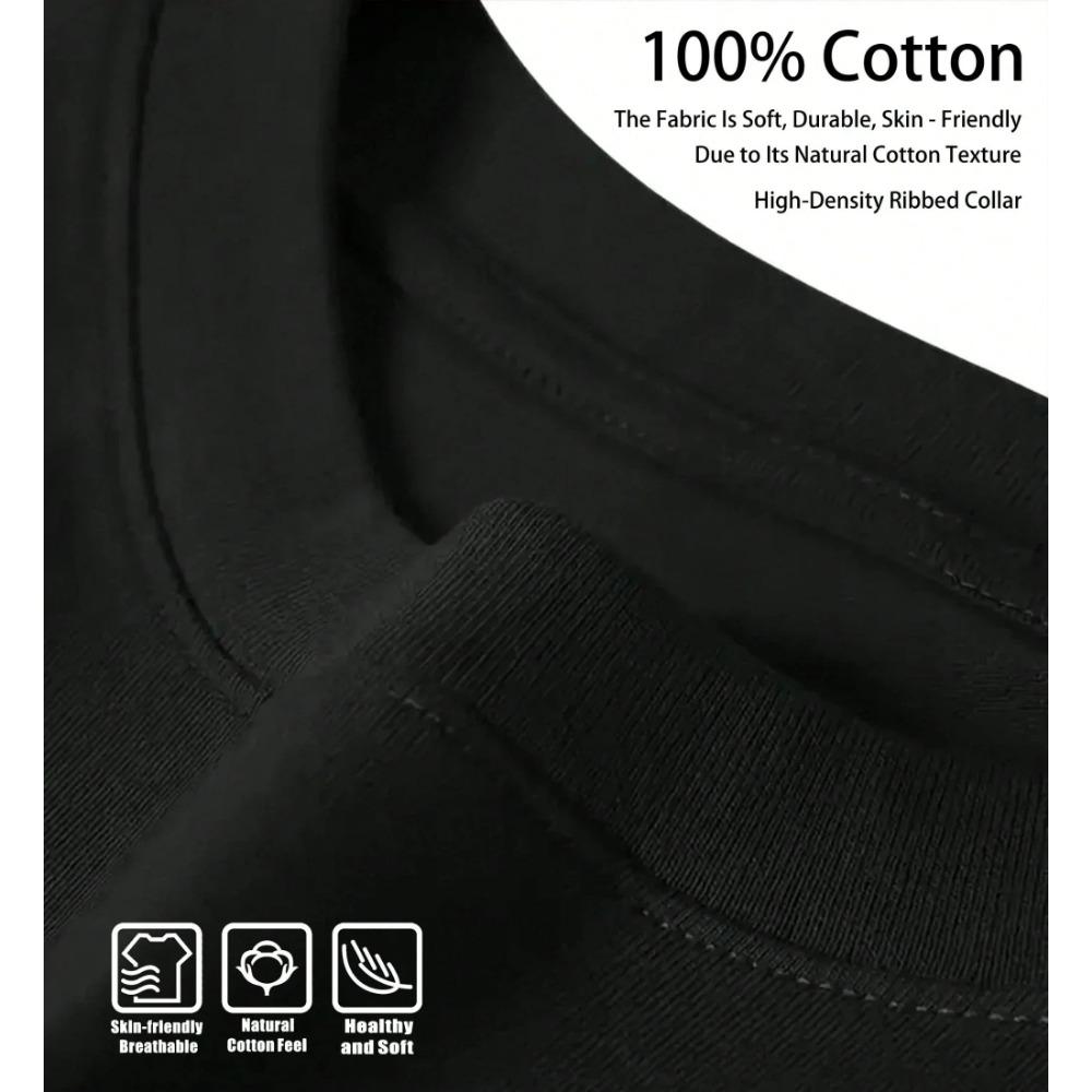 Casual Fashion T-shirt Men's Summer Personality Trend Round Neck Short Sleeve Loose and Comfortable Pure Cotton Men's Clothing