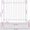 Garden Fence 2 pcs White 3.4 x 0.8 m Powder Coated Steel