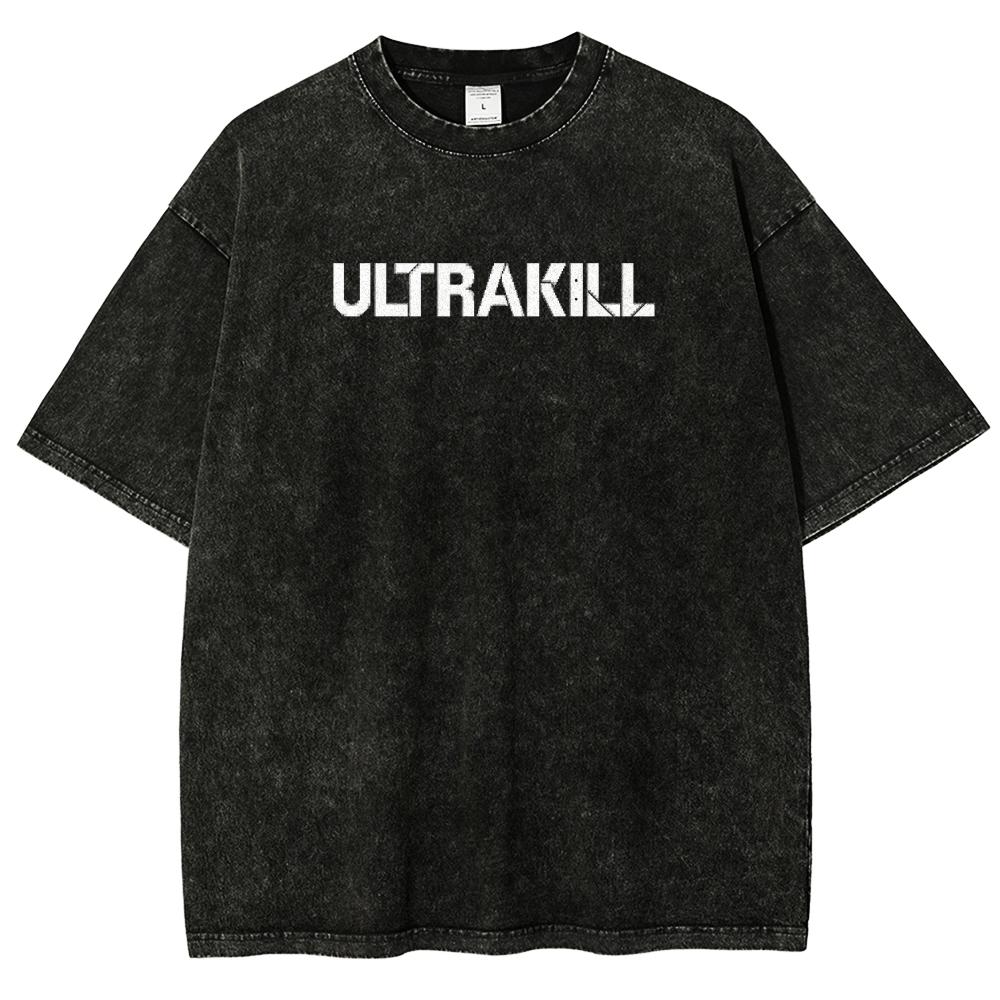 

ULTRAKILL Аніме-любитель Прана Потерта Футболка Одяг на весь рік Висока якість Особистість Одяг Великі розміри Унісекс Нова модель Футболка для пари M