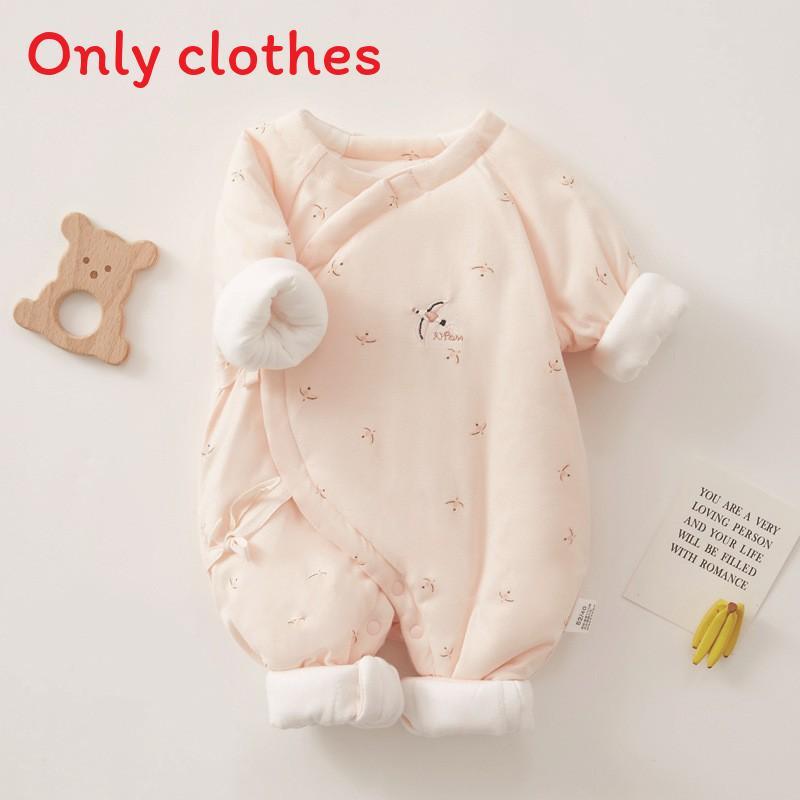 Baby Boy Girl Winter Thick Cotton Hanbok With Slipon Closure For Newborns