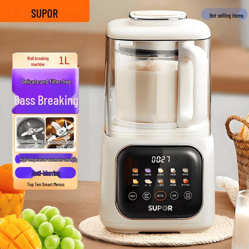SUPOR 1L Quiet Multi-functional Blender & Soy Milk Maker CN plug (adapter included)