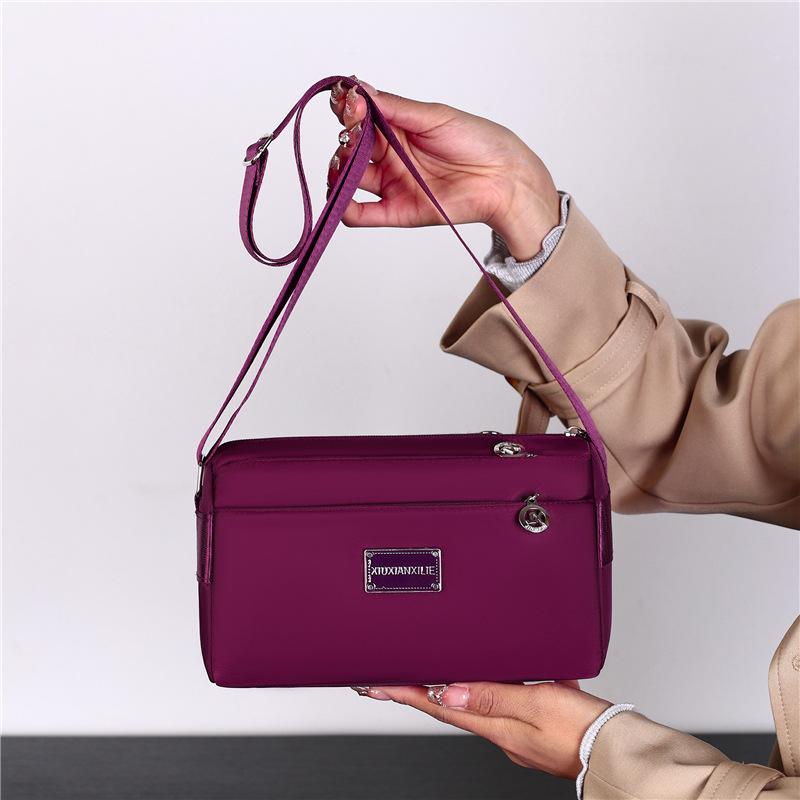 Multi-pocket Shoulder Bag, Simple Multi-layer Mobile Phone Bag, Lightweight Crossbody Bag, Handbag