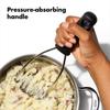 OXO Stainless Steel Potato Masher with Handle for Mashing Potato Baby Dishwasher Safe Easy-to-Grip Potatoes, Salad, Food,
