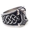 Nordic Stainless Steel Thor Hammer Ring Men Vintage Viking Bear Head Celtics Knot Ring Biker Amulet Viking Jewelry Gift