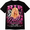Dolly Parton RIP 1946-2026 Memorial Tribute Country Music Unisex Black T-Shirt