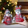 Cross-border Popular Red Knitted Fabric Snowman Doll Doll Ornament Window Arrangement Counter Christmas Decorations