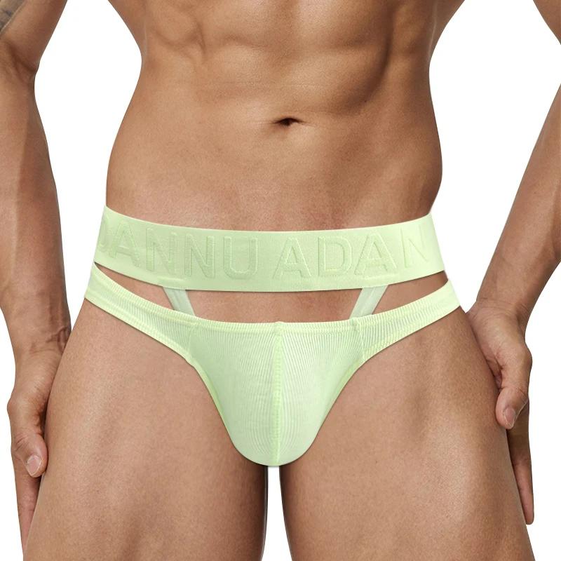 Erotische Kleidung für Männer Neue niedrige Taille Männer Homosexuell Slips Unterwäsche Baumwolle Weiche Sexy Herrenhöschen Bequeme U Konvex Hohl Mann Sport Slips Hombre AD752