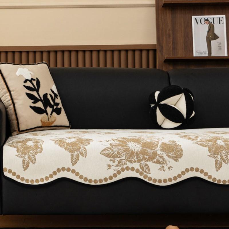 

Всесезонный чехол на диван из шенилла, нескользящий чехол-протектор для дивана, универсальная неправильной формы подушка для дивана, европейский стиль, ретро 90x90