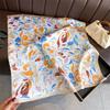 Elegant Printed Silk Like Square Scarf For Women Daily Use