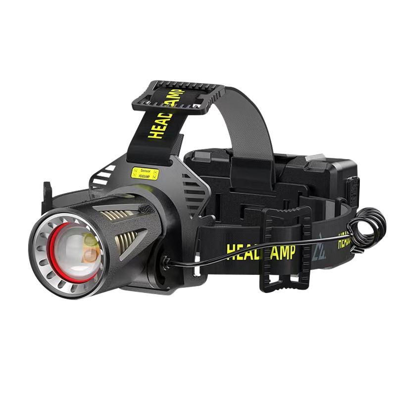 2*XHP300 Sensor Headlamp LED Rechargeable USB Head Flashlight High Power Head Torch Lantern Camping Fishing