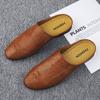Comfy Mens Muller Shoes Italian Men Slippers Genuine Leather Loafers Casual Outdoor Non-slip Half Slipper Men All-match